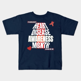 Heart disease awareness month Kids T-Shirt